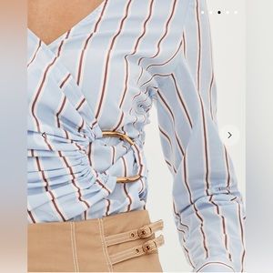 Veronica Beard Ozzie Striped Top